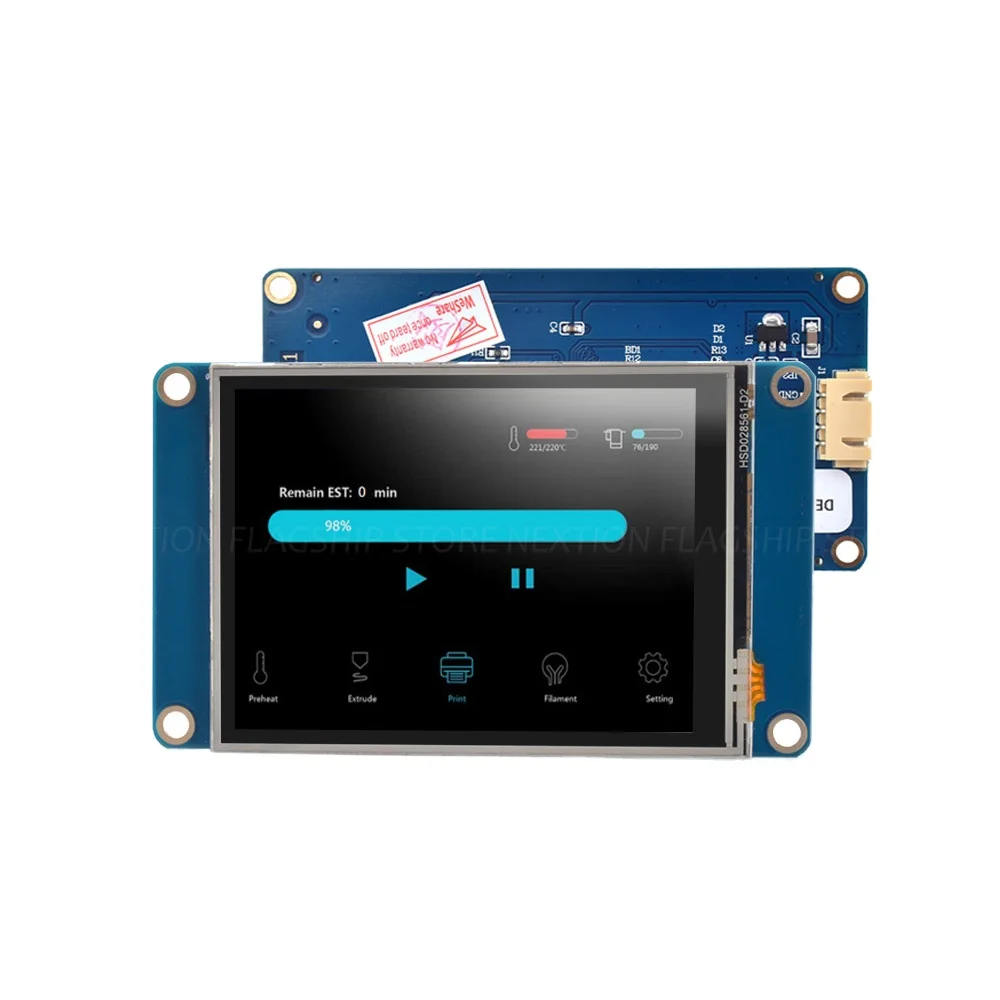 NX4024T032 Basic Series HMI Touch Display TFT LCD RTP Intelligent Smart USART UART Serial Panel for Raspberry Pi