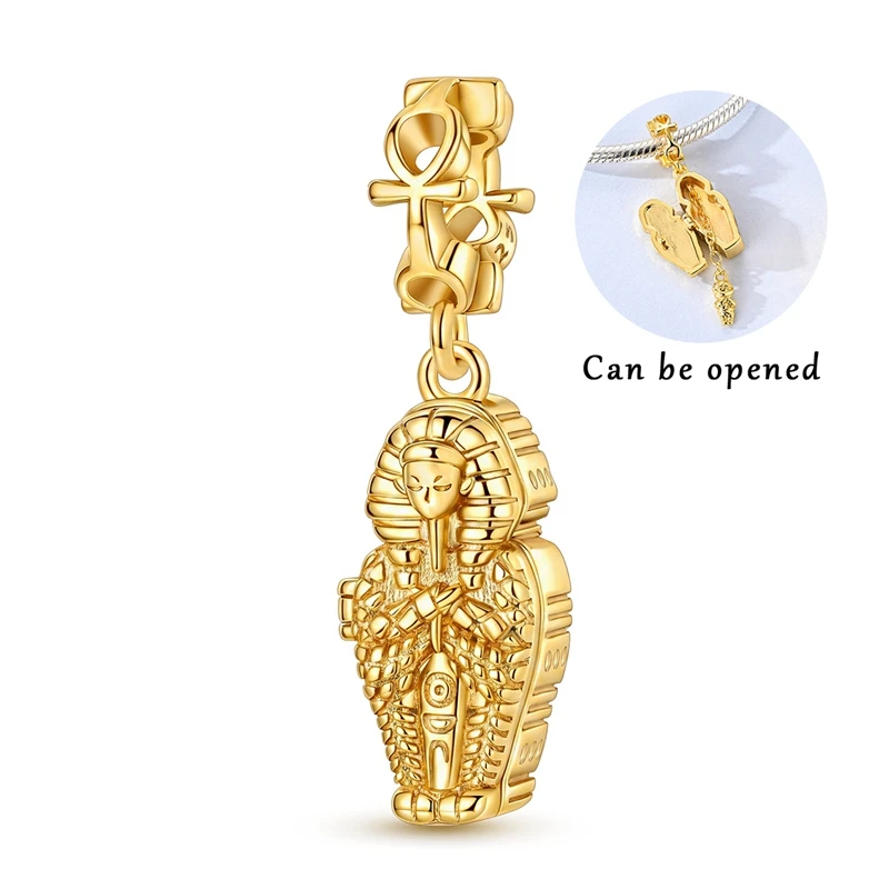 925 Sterling Silver Charms Bead CZ Zircon Golden Pharaoh and Mummy Dangle Fit Original Bracelet DIY Women Jewelry
925 Sterling Silver Charms Bead CZ Zircon Golden Pharaoh and Mummy Dangle Fit Original Bracelet DIY Women Jewelry