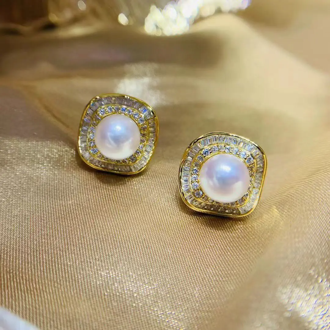 Wholesale S925 Sterling Silver Earrings Mount Findings Settings Base Mounting Parts Accessory for 7-8mm Pearls 5 pairs/lot
Wholesale S925 Sterling Silver Earrings Mount Findings Settings Base Mounting Parts Accessory for 7-8mm Pearls 5 pairs/lot