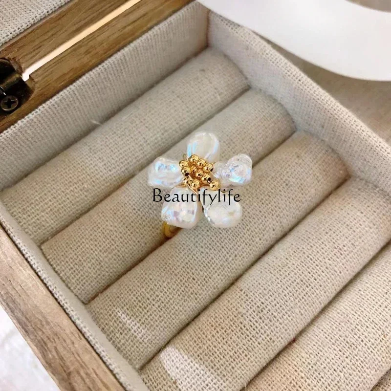 Vintage Flower Design Fashion Personality Tulip Freshwater Pearl Opening Jewelry
Vintage Flower Design Fashion Personality Tulip Freshwater Pearl Opening Jewelry