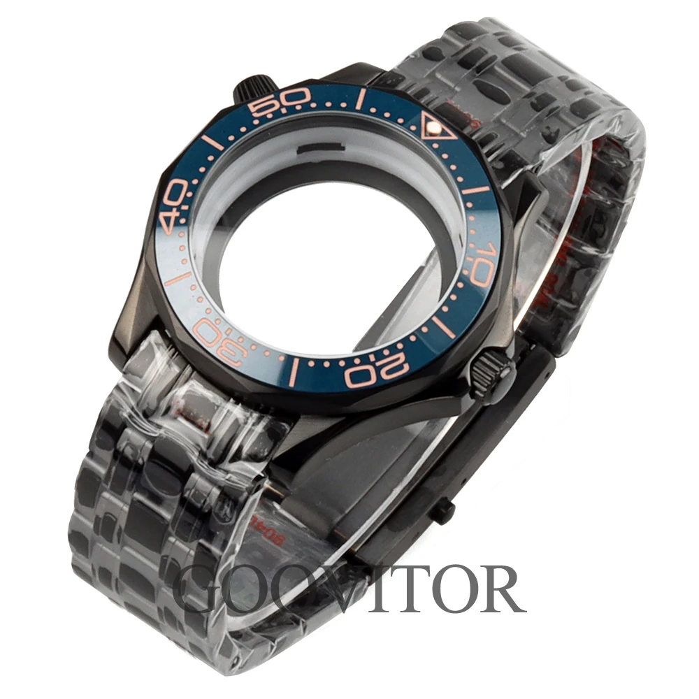 NH35 Watch Case 41mm Black PVD 316L Stainless Steel Strap for Seamaster 300 Case NH35 NH36 movement 31mm Dial Waterproof Parts
NH35 Watch Case 41mm Black PVD 316L Stainless Steel Strap for Seamaster 300 Case NH35 NH36 movement 31mm Dial Waterproof Parts