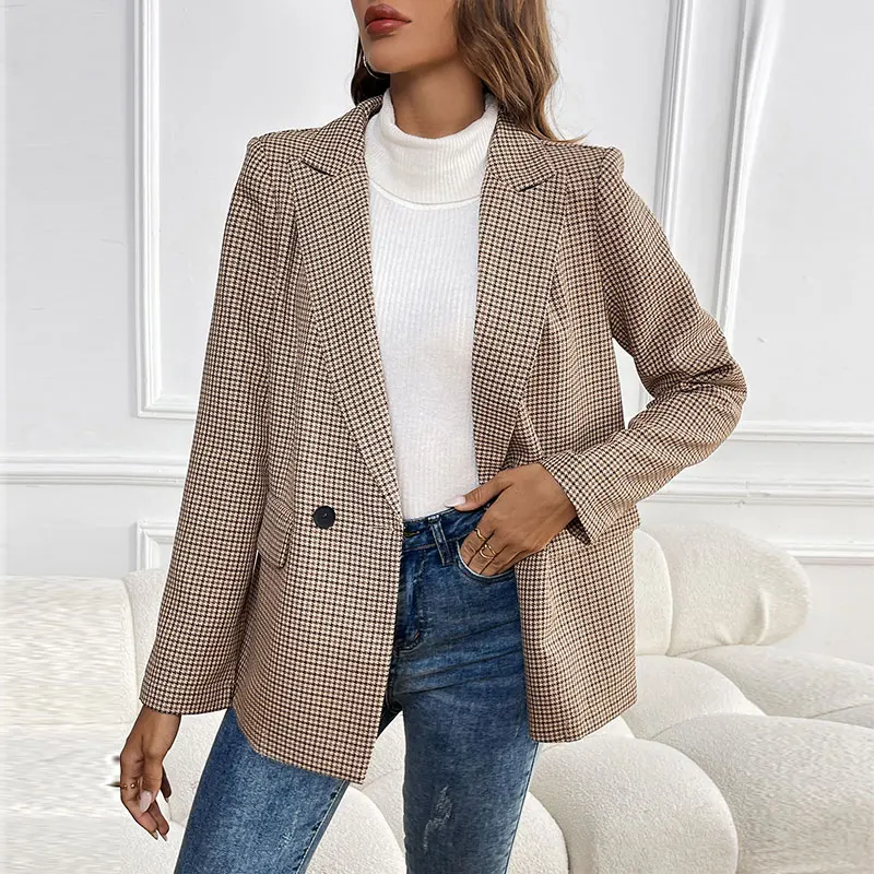 JIM & NORA 2024 autumn new Europe and the United States hot plaid suit jacket daily commuter all-matching women's coat
JIM & NORA 2024 autumn new Europe and the United States hot plaid suit jacket daily commuter all-matching women's coat