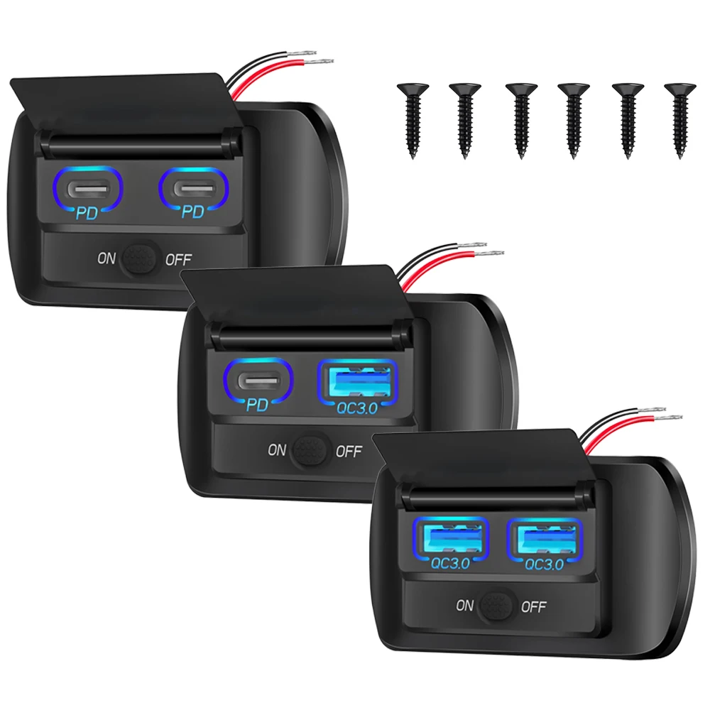 12V RV USB Outlet PD + QC3.0 Ports Fast Charging Socket Power Outlet Wall Mount Panel for Car Boat Motorcycle Bus Truck Camper
12V RV USB Outlet PD + QC3.0 Ports Fast Charging Socket Power Outlet Wall Mount Panel for Car Boat Motorcycle Bus Truck Camper