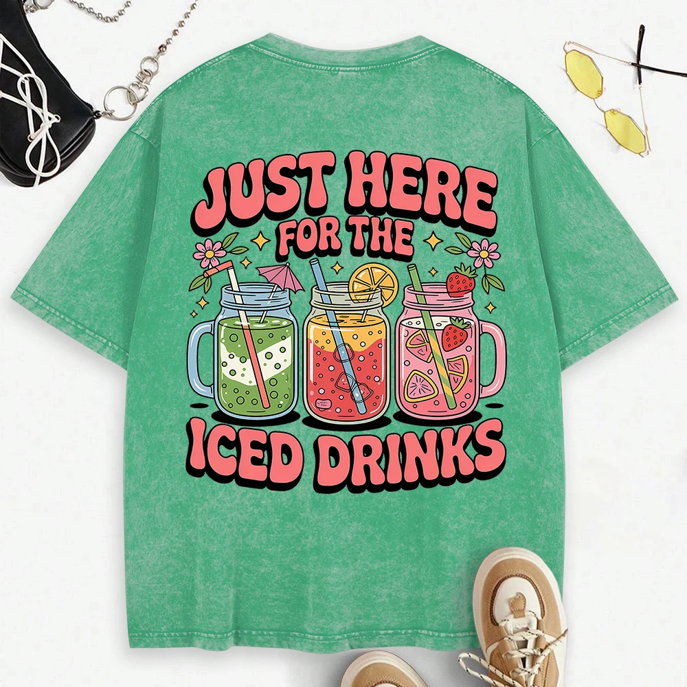 Just Here For The Lemon Iced Drinks Prints Washed T Shirt Woman Y2K Повседневные футболки Хлопковая свободная одежда Хип-хоп с коротким рукавом
Just Here For The Lemon Iced Drinks Prints Washed T Shirt Woman Y2K Повседневные футболки Хлопковая свободная одежда Хип-хоп с коротким рукавом