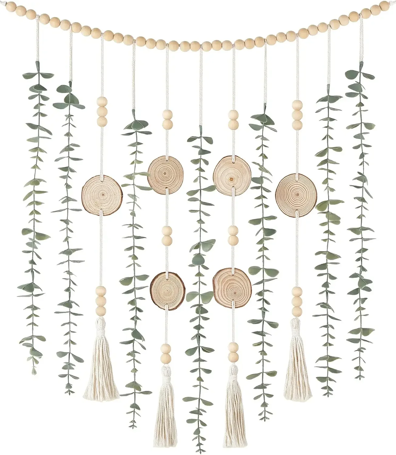 Hanging Artificial Plant Eucalyptus Wall Decor 31'' Wooden Bead Garland with Fake Greenery Leaves Rustic Farmhouse Wall Art for Bathroom Office Living Dining Room Bedroom Kitchen Decoration
Hanging Artificial Plant Eucalyptus Wall Decor 31'' Wooden Bead Garland with Fake Greenery Leaves Rustic Farmhouse Wall Art for Bathroom Office Living Dining Room Bedroom Kitchen Decoration