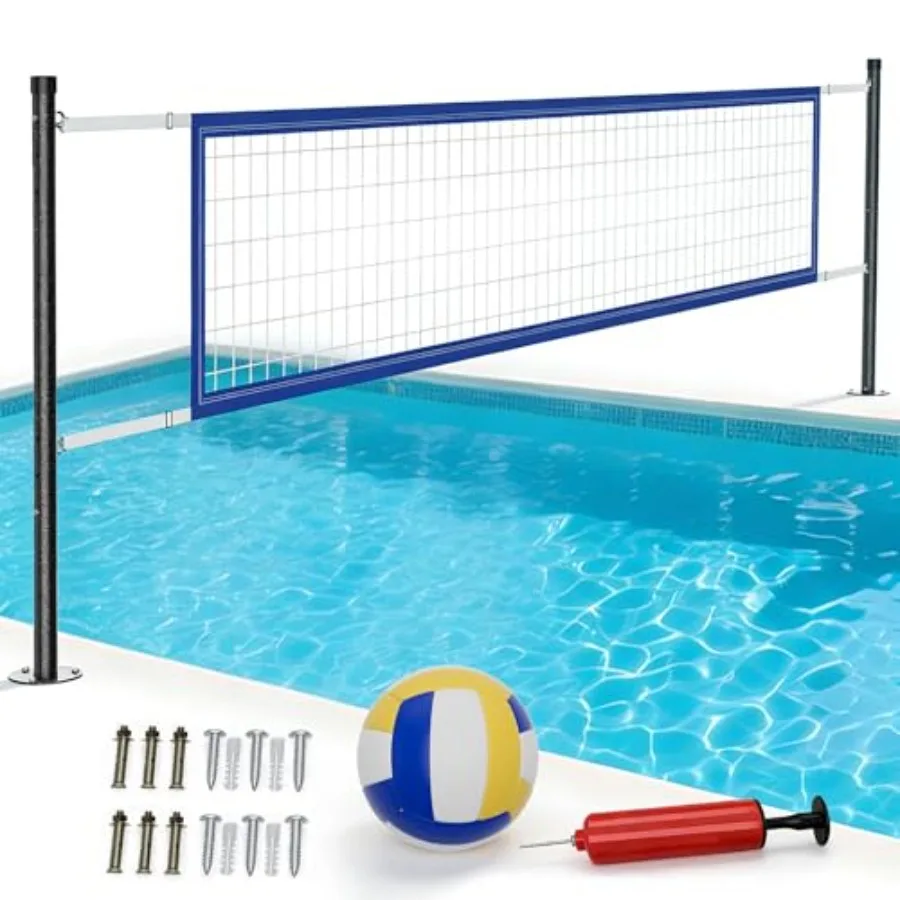 Pool Volleyball Net for Inground Pools, Adjustable 16 22FT Pool Game Net with Stainless Steel Poles, Portable Outdoor Picklebal
Pool Volleyball Net for Inground Pools, Adjustable 16 22FT Pool Game Net with Stainless Steel Poles, Portable Outdoor Picklebal