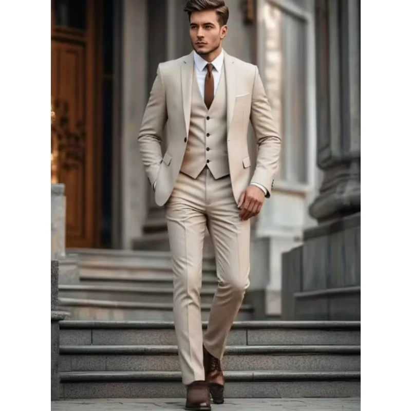 Men's Wedding Suit Plus Size Men 3 Piece Suit Set Solid Color Blazer Vest Pant for Business & WeddingModern Fit Classic Fit
Men's Wedding Suit Plus Size Men 3 Piece Suit Set Solid Color Blazer Vest Pant for Business & WeddingModern Fit Classic Fit