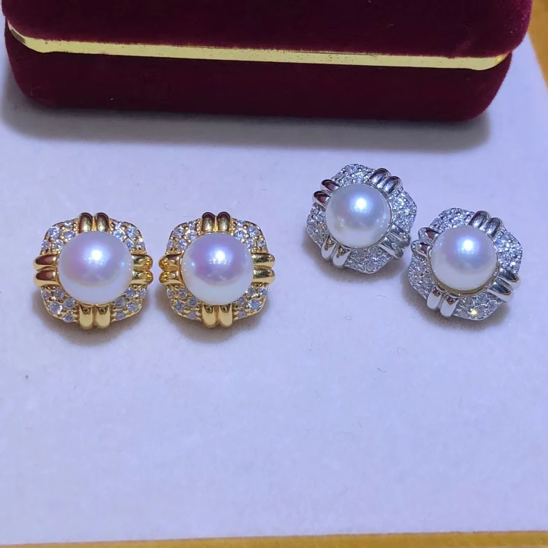 Wholesale 925 Sterling Silver Earrings Mount Findings Settings Base Mounting Parts Accessory for 9-10mm Pearls
Wholesale 925 Sterling Silver Earrings Mount Findings Settings Base Mounting Parts Accessory for 9-10mm Pearls