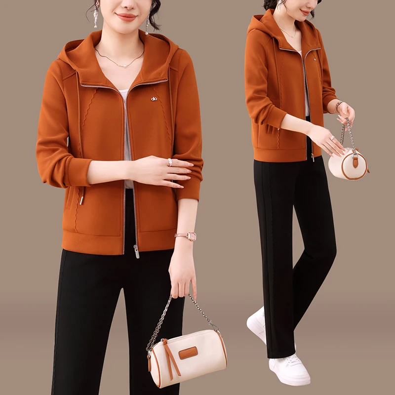Женский комплект с худи: весна-осень 2025, новая модная свободная куртка на молнии, повседневная спортивная одежда, комплект из двух предметов: толстовка с длинным рукавом и брюки
Женский комплект с худи: весна-осень 2025, новая модная свободная куртка на молнии, повседневная спортивная одежда, комплект из двух предметов: толстовка с длинным рукавом и брюки