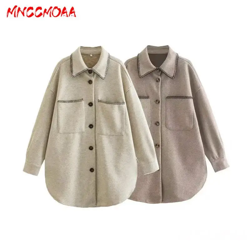 MNCCMOAA-Women's Vintage Single-Breasted Pocket Jackets, Female Coat, Casual Loose Long Sleeve Top, Fashion Outerwear, 2024
MNCCMOAA-Women's Vintage Single-Breasted Pocket Jackets, Female Coat, Casual Loose Long Sleeve Top, Fashion Outerwear, 2024
