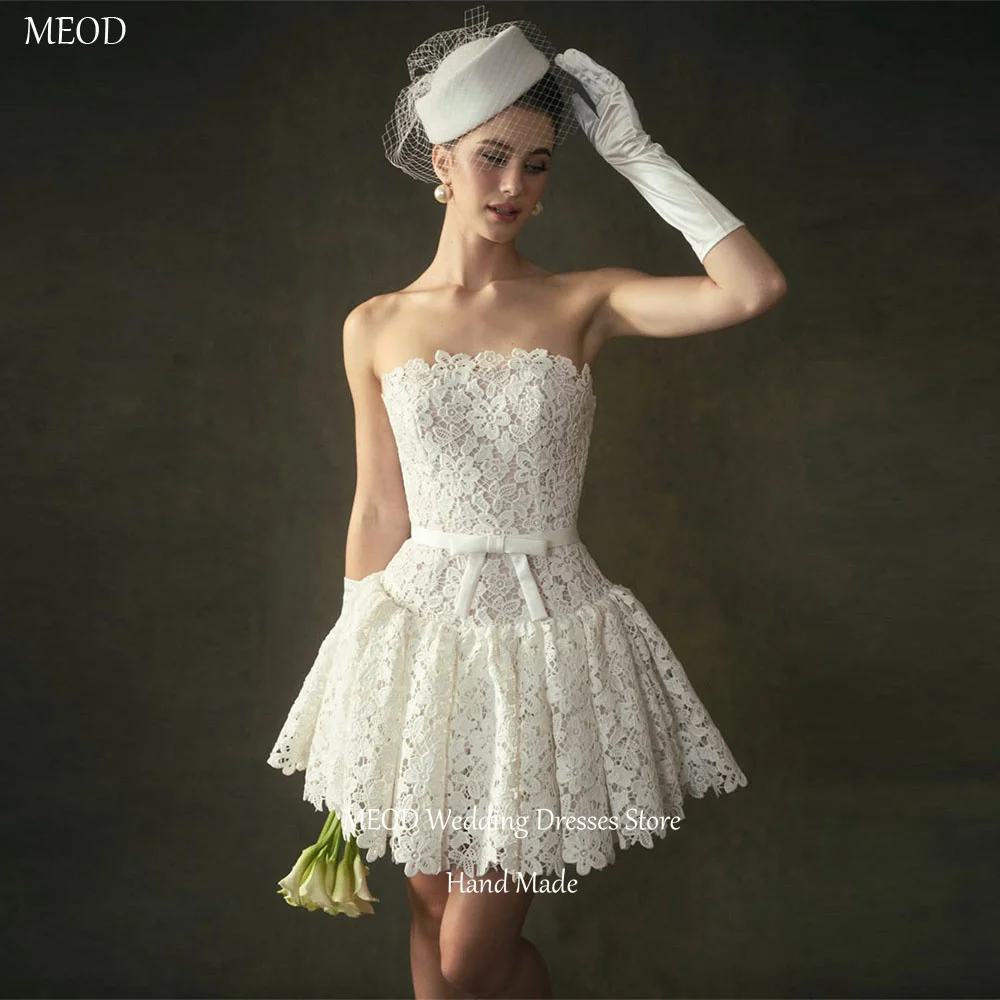 MEOD Lace Short Wedding Dresses Bride Strapless Backless Vestidos De Novia Formal Mini Elegant Vintage Party Attire Customized
MEOD Lace Short Wedding Dresses Bride Strapless Backless Vestidos De Novia Formal Mini Elegant Vintage Party Attire Customized