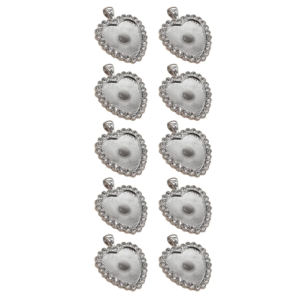 10pcs Heart Shaped Diamond Bezel Pendant Trays Jewelry Making Base Necklace Blank Premium Alloy Craft Supplies Stylish
10pcs Heart Shaped Diamond Bezel Pendant Trays Jewelry Making Base Necklace Blank Premium Alloy Craft Supplies Stylish