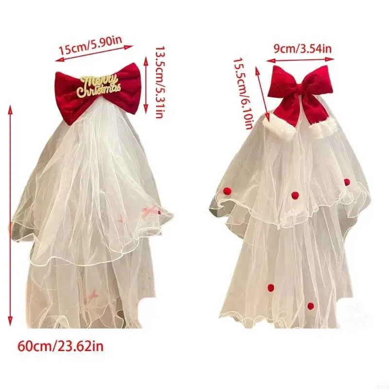 Q81D Elegant Bowknot Veil Hairpiece for Bridesmaids and Prom Occasion Creative Christmas Veils Headband with Mesh Fabric
Q81D Elegant Bowknot Veil Hairpiece for Bridesmaids and Prom Occasion Creative Christmas Veils Headband with Mesh Fabric