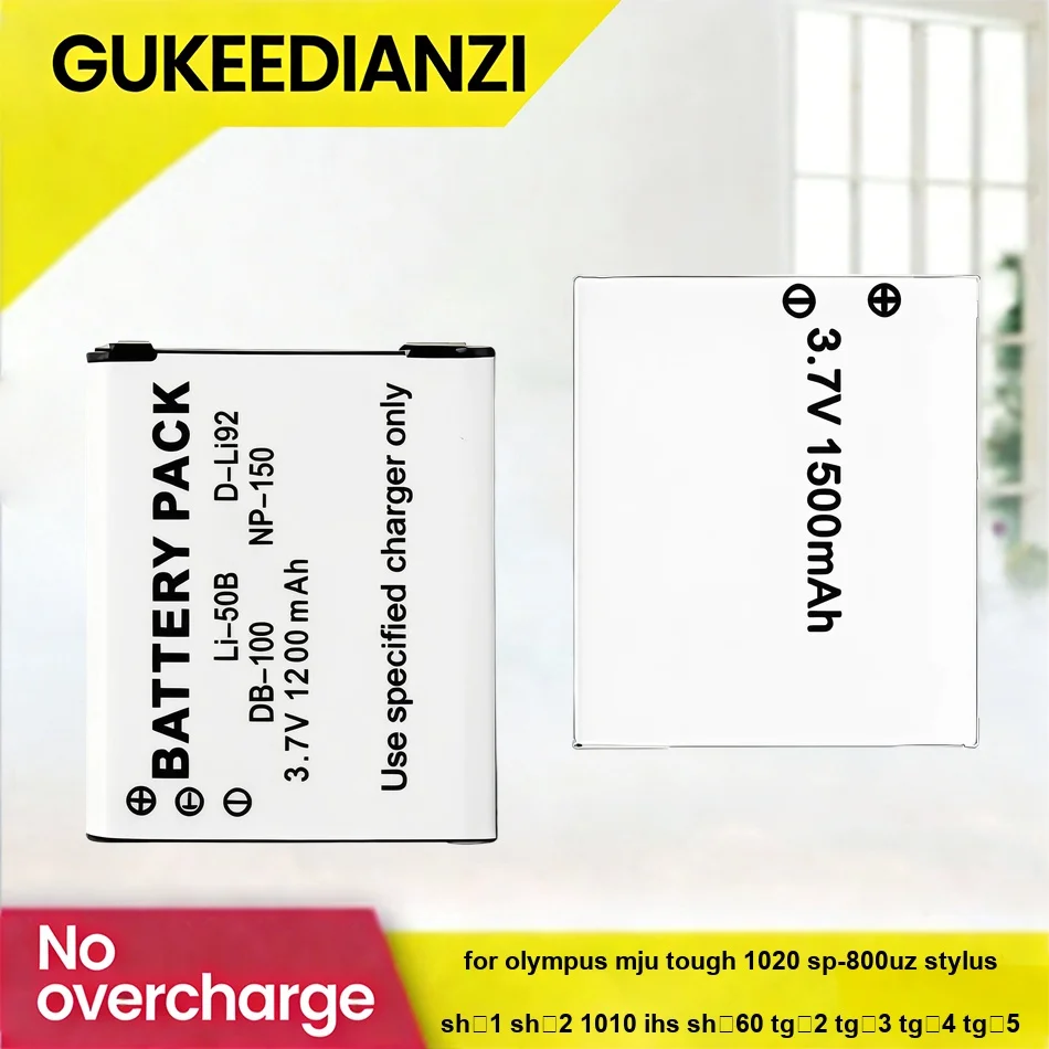 LI-90B LI-92B LI-50B LI-50B For Olympus Mju Tough 1020 SP-800UZ For Stylus sh‑1 sh‑2 1010 Ihs sh‑60 tg‑2 tg‑3 tg‑4 tg‑5 Battery
LI-90B LI-92B LI-50B LI-50B For Olympus Mju Tough 1020 SP-800UZ For Stylus sh‑1 sh‑2 1010 Ihs sh‑60 tg‑2 tg‑3 tg‑4 tg‑5 Battery