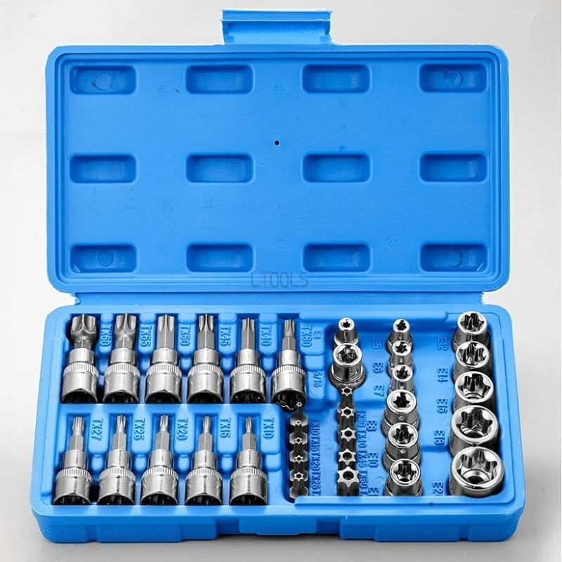New Electric Tool Socket Batch Head Set 34 Piece Set of E-type Hand Drill Accessories Precision Polished Electroplating Tool
New Electric Tool Socket Batch Head Set 34 Piece Set of E-type Hand Drill Accessories Precision Polished Electroplating Tool