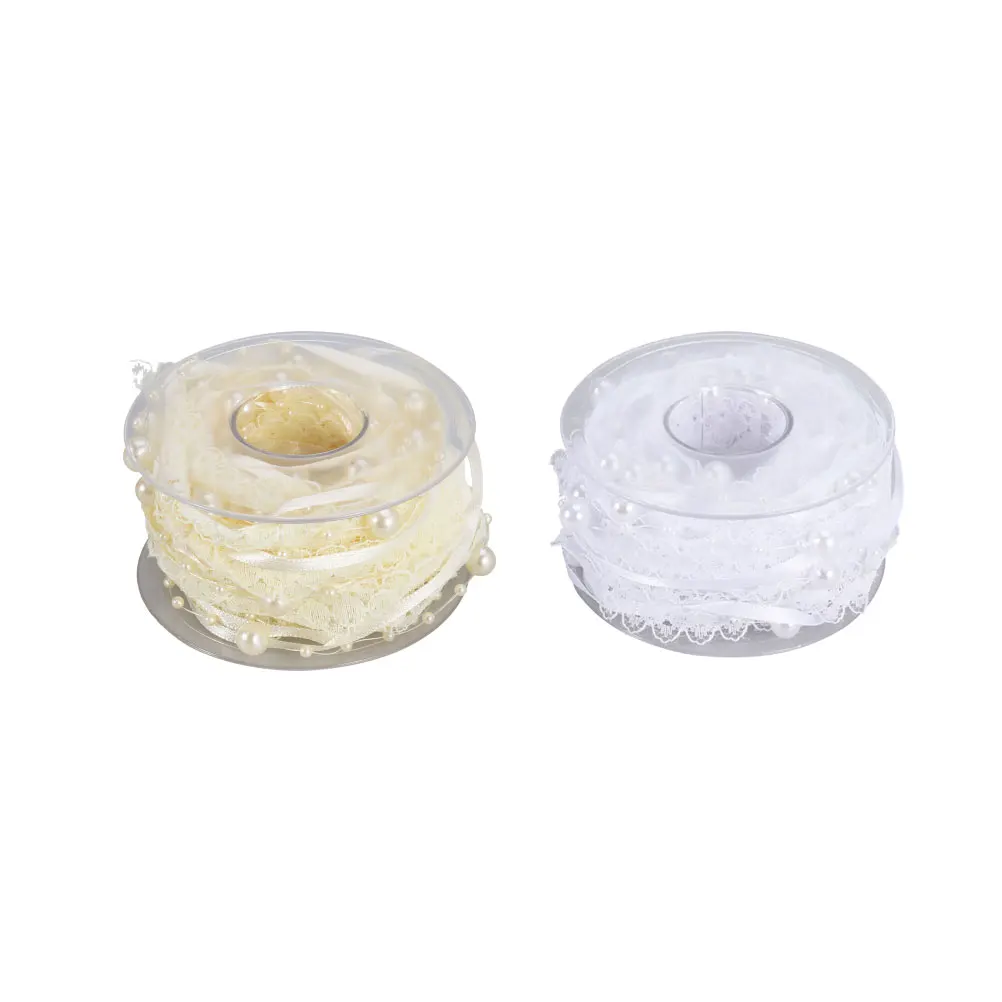2 Rolls Pearl Lace Ribbons for Wedding Christmas Decorations Christmas Tree Ribbons Reusable Party Favor Gifts
2 Rolls Pearl Lace Ribbons for Wedding Christmas Decorations Christmas Tree Ribbons Reusable Party Favor Gifts