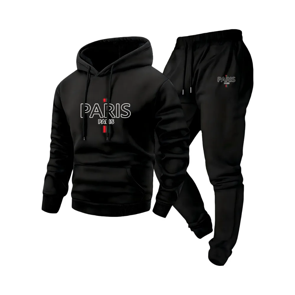 Thick and Warm Men's Hooded Hoodie Set - Youth Trendy Printed Sports Pants Set
Thick and Warm Men's Hooded Hoodie Set - Youth Trendy Printed Sports Pants Set