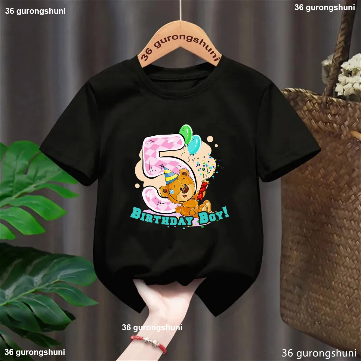 Watercolor Celebrate 4th/5th Birthday Boy Bear Printed Tshirt Boys White/Blue/Yellow/Black Kawaii Kids Clothes Summer Tops Shirt
Watercolor Celebrate 4th/5th Birthday Boy Bear Printed Tshirt Boys White/Blue/Yellow/Black Kawaii Kids Clothes Summer Tops Shirt