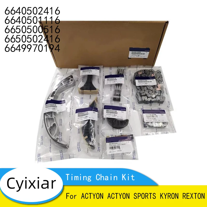 Brand New Timing Chain Kit 6640502416 6640501116 6650500516 6650502416 6649970194 For ACTYON ACTYON SPORTS KYRON REXTON
Brand New Timing Chain Kit 6640502416 6640501116 6650500516 6650502416 6649970194 For ACTYON ACTYON SPORTS KYRON REXTON