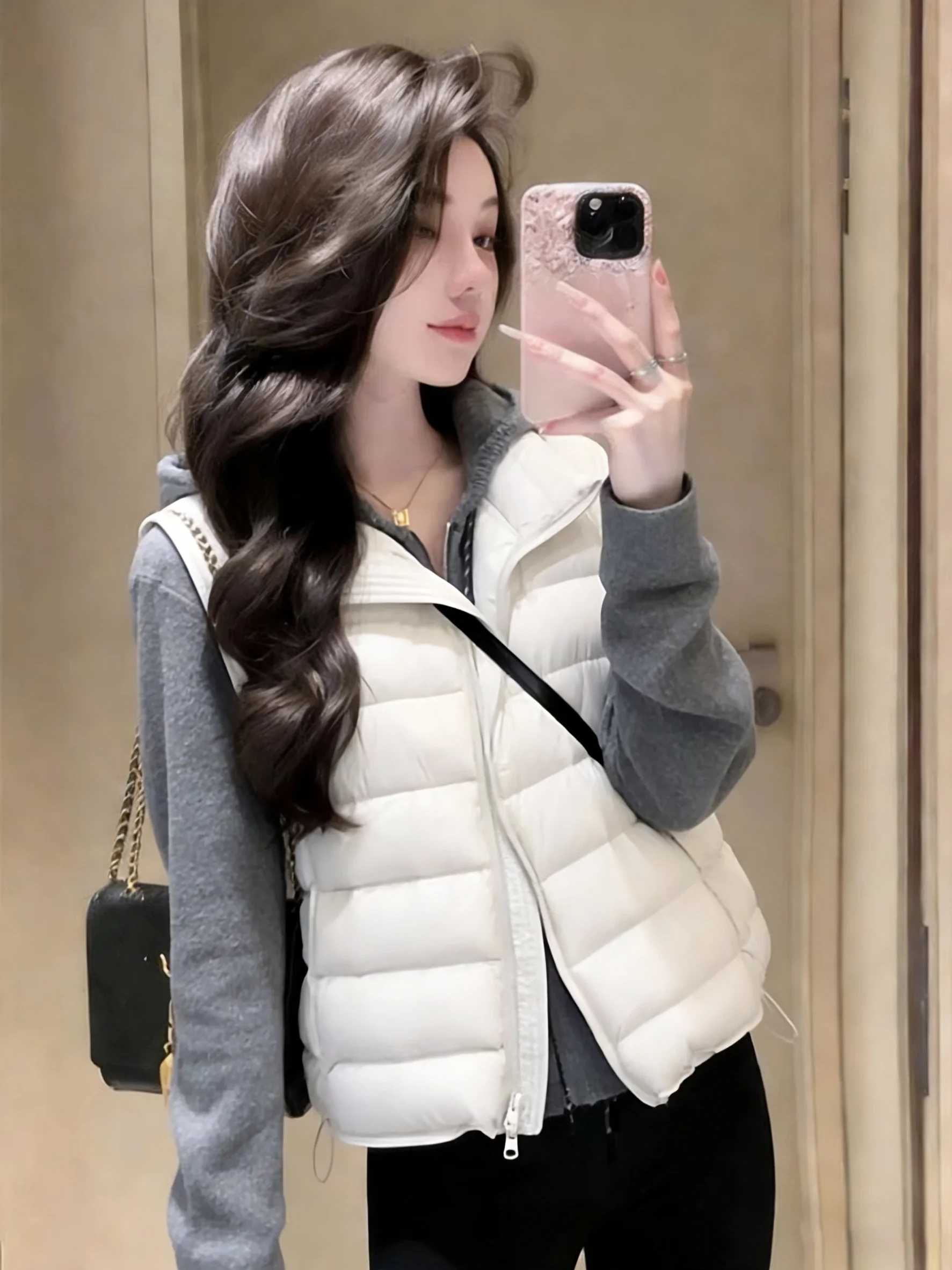 Sli ort Cotton Vest Women's Outerwear Autumn Winter New Arrival Age-Defng Trendy Tank Top Korean Loose Fit Zipper
Sli ort Cotton Vest Women's Outerwear Autumn Winter New Arrival Age-Defng Trendy Tank Top Korean Loose Fit Zipper