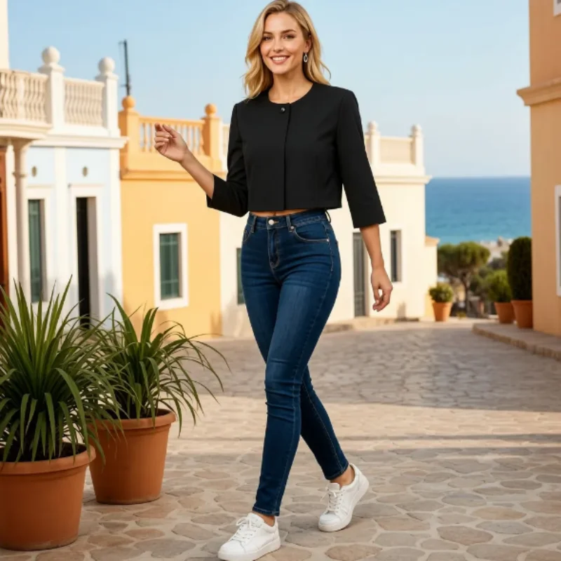 Women's Jacket 2026 Summer Fashion Exquisite and Simple Short Street Casual Commuter Daily Personality Round Neck Jacket
Women's Jacket 2026 Summer Fashion Exquisite and Simple Short Street Casual Commuter Daily Personality Round Neck Jacket