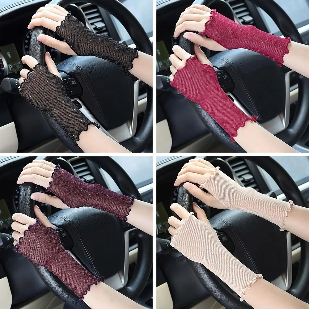 New Elastic Women Sunscreen Gloves Thin Ruffle Shinny Mesh Gloves Anti-UV Sun Protection Hand Cover Cycling Driving
New Elastic Women Sunscreen Gloves Thin Ruffle Shinny Mesh Gloves Anti-UV Sun Protection Hand Cover Cycling Driving