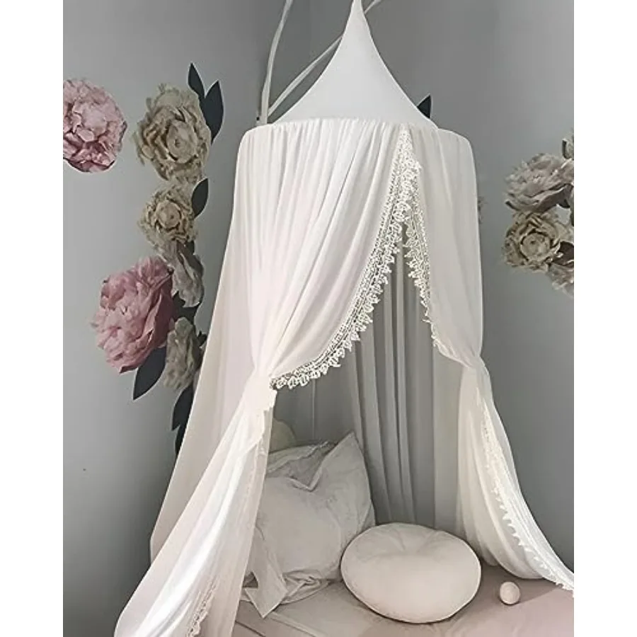 Bed Canopy with Pom Pom Hanging Mosquito Net for Baby Crib Nook Castle Game Tent Nursery Play Room Decor White
Bed Canopy with Pom Pom Hanging Mosquito Net for Baby Crib Nook Castle Game Tent Nursery Play Room Decor White