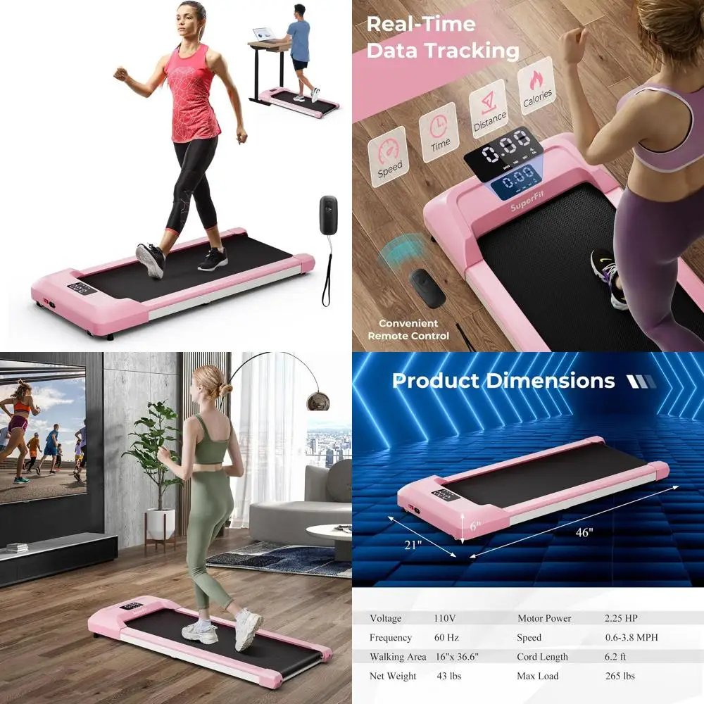 Компактная беговая дорожка 2.25HP с LED-дисплеем, пультом ДУ и 7-слойным ремнем для дома или небольших офисных помещений
Компактная беговая дорожка 2.25HP с LED-дисплеем, пультом ДУ и 7-слойным ремнем для дома или небольших офисных помещений