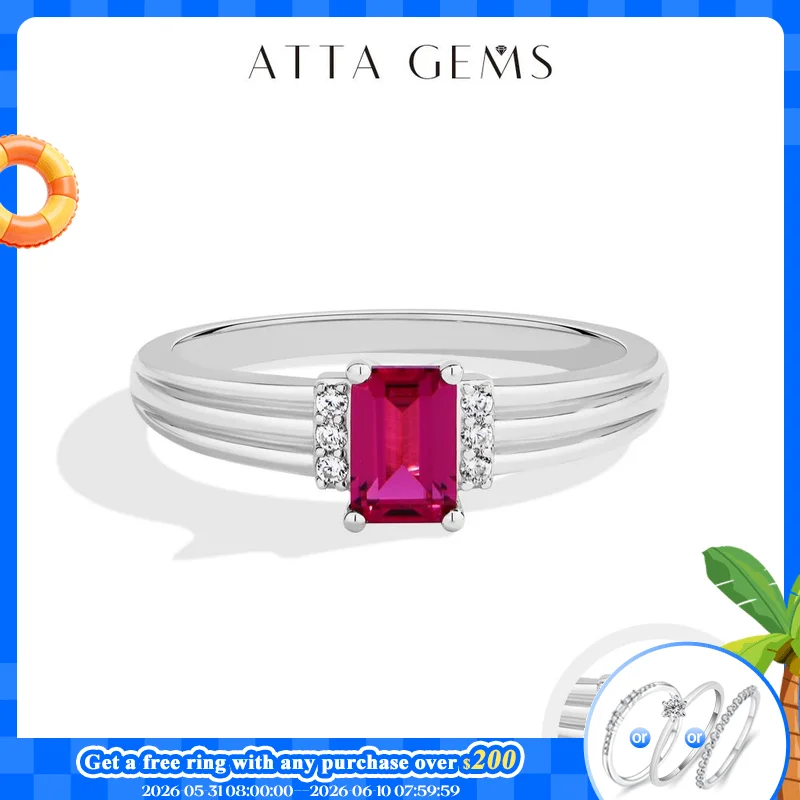 ATTAGEMS Emerald Cut 1CT 5x7mm Lab Grown Ruby Rings for Women Original 925 Sterling Silver Ring Engagement Party Classic Jewelry
ATTAGEMS Emerald Cut 1CT 5x7mm Lab Grown Ruby Rings for Women Original 925 Sterling Silver Ring Engagement Party Classic Jewelry