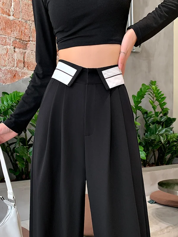 Широкие брюки в американском стиле для женщин, повседневные, в пол, с высокой талией, прямого кроя, драпированные, весна-осень, новинка
Широкие брюки в американском стиле для женщин, повседневные, в пол, с высокой талией, прямого кроя, драпированные, весна-осень, новинка