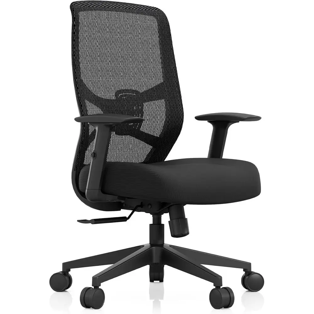 Ergonomic Mesh Office Chair with Adjustable Height, Lumbar Support, and Mesh Back, Black
Ergonomic Mesh Office Chair with Adjustable Height, Lumbar Support, and Mesh Back, Black