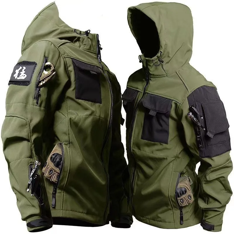 Мужская зимняя бархатная утепленная уличная куртка Invader Soft Shell тактическая ветрозащитная и водонепроницаемая куртка и брюки для альпинизма
Мужская зимняя бархатная утепленная уличная куртка Invader Soft Shell тактическая ветрозащитная и водонепроницаемая куртка и брюки для альпинизма