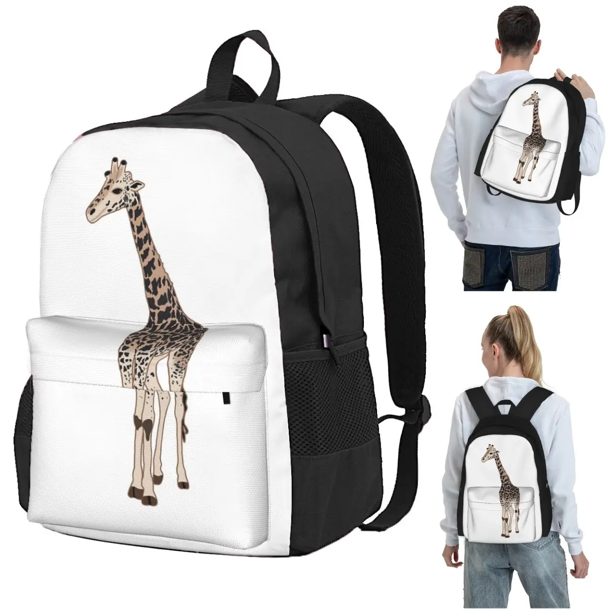 Cute Giraffe Backpack Student BookBag Kids School Bag Computer Shoulder Bags for Men Women
Cute Giraffe Backpack Student BookBag Kids School Bag Computer Shoulder Bags for Men Women