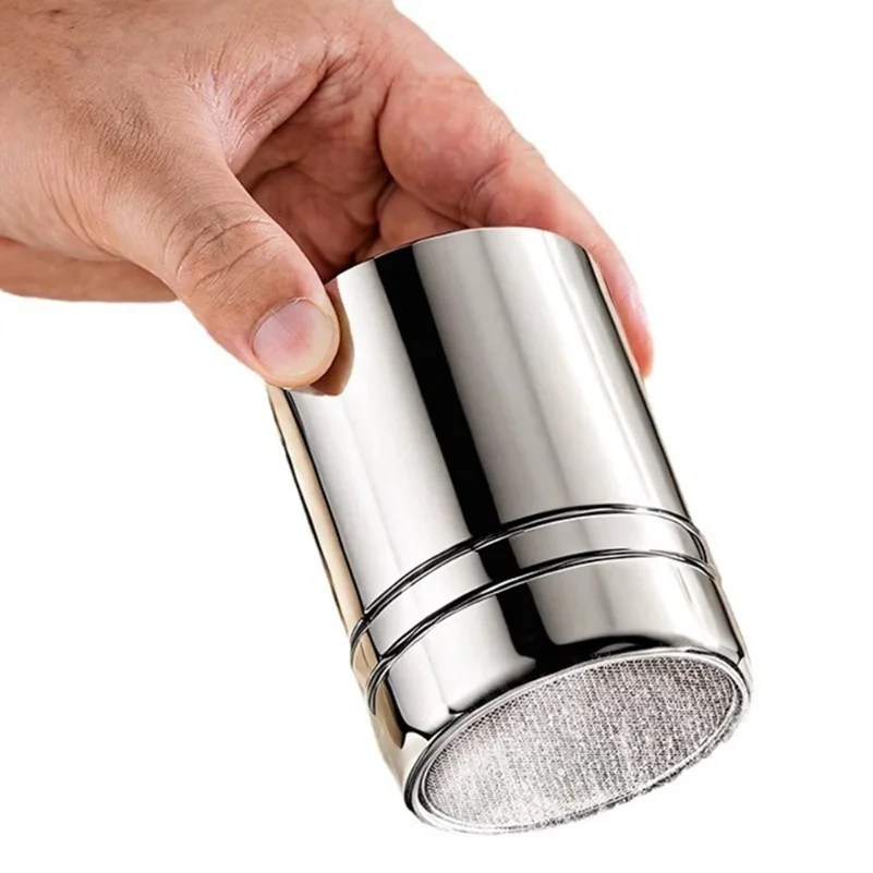304 stainless steel Duster With Cover Cocoa Powder Coffee Stainless Steel Duster Fine Mesh Bucket Seasoning Bottle Home Kitchen
304 stainless steel Duster With Cover Cocoa Powder Coffee Stainless Steel Duster Fine Mesh Bucket Seasoning Bottle Home Kitchen