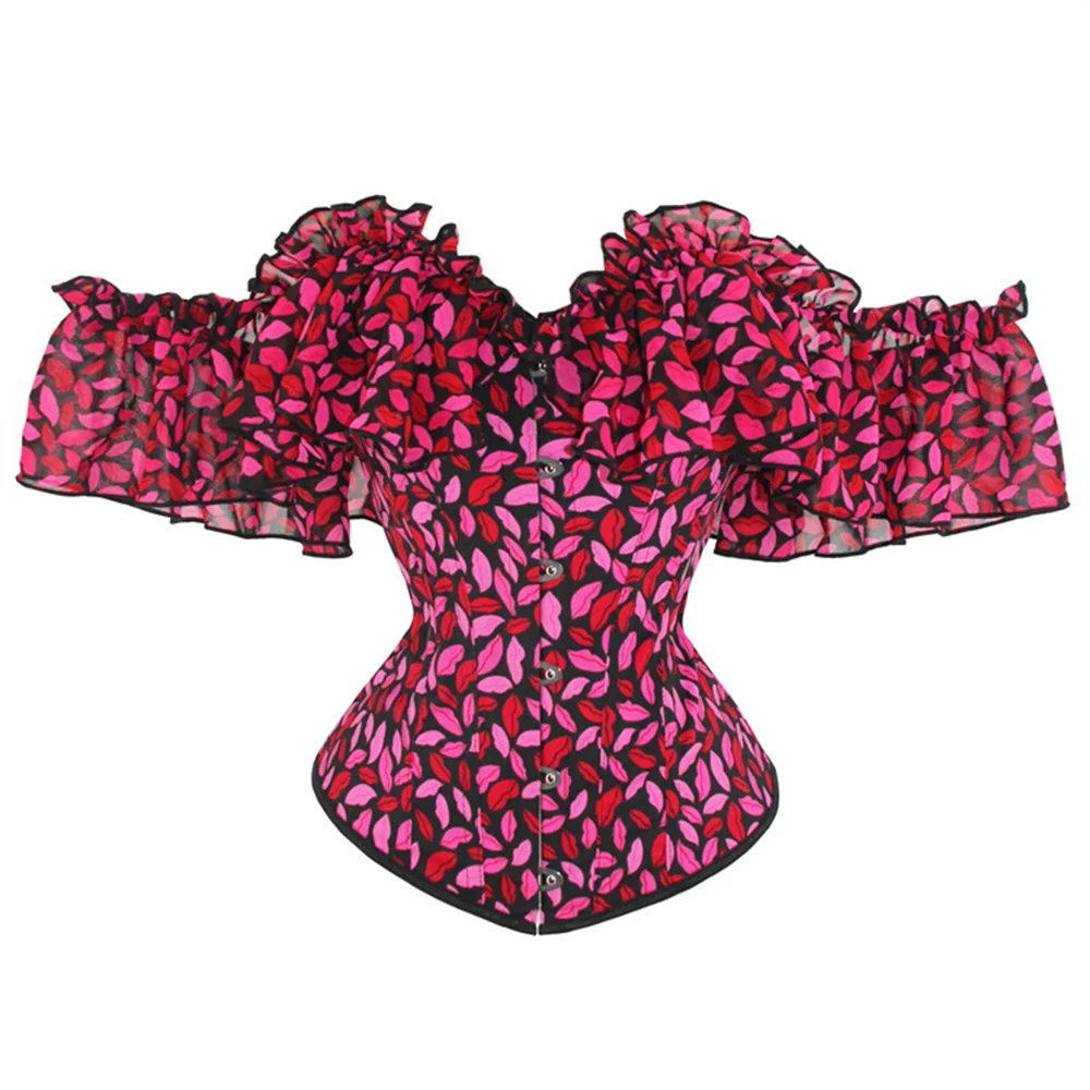 Steampunk Corset Tops for Women Off Shoulder Lingerie Top Lace Up Sleeves Floral Corsets and Bustiers Plus Size
Steampunk Corset Tops for Women Off Shoulder Lingerie Top Lace Up Sleeves Floral Corsets and Bustiers Plus Size