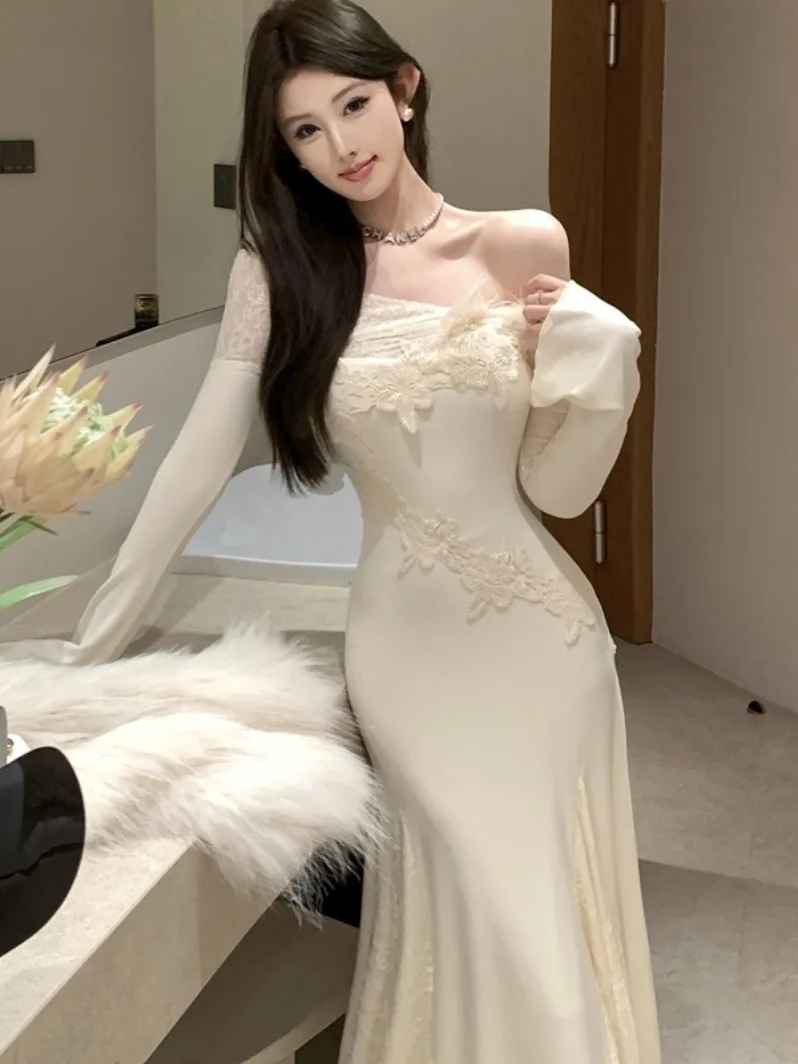 Милое вязаное кружевное платье Dr, женская тонкая длинная юбка с запахом и хвостом свека, длинная юбка с высокой талией, сексуальная весна-осень-зима
Милое вязаное кружевное платье Dr, женская тонкая длинная юбка с запахом и хвостом свека, длинная юбка с высокой талией, сексуальная весна-осень-зима