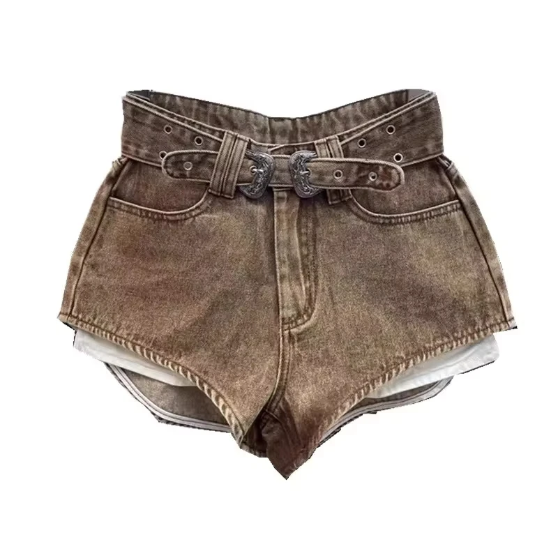 Retro Brown Shorts with A Cut Waistband High Waist Personalized Fashion Wide Leg Hot Pants Shorts Women
Retro Brown Shorts with A Cut Waistband High Waist Personalized Fashion Wide Leg Hot Pants Shorts Women