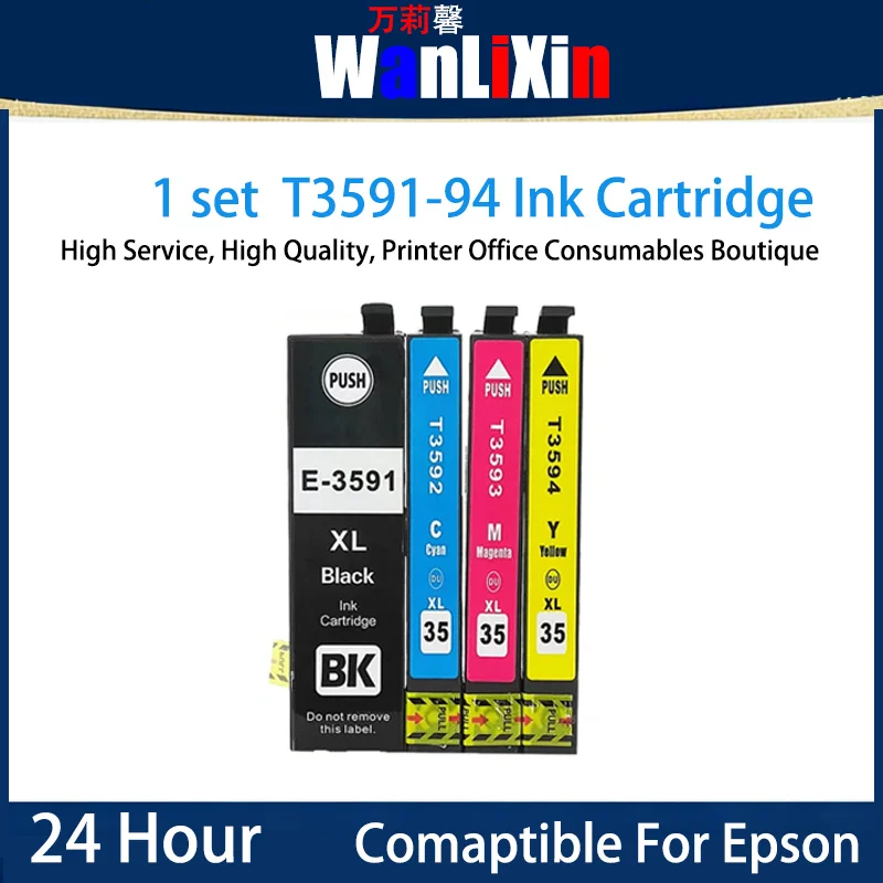 1 SET T3491-94 Ink Cartridge Compatible For Epson WF-3721