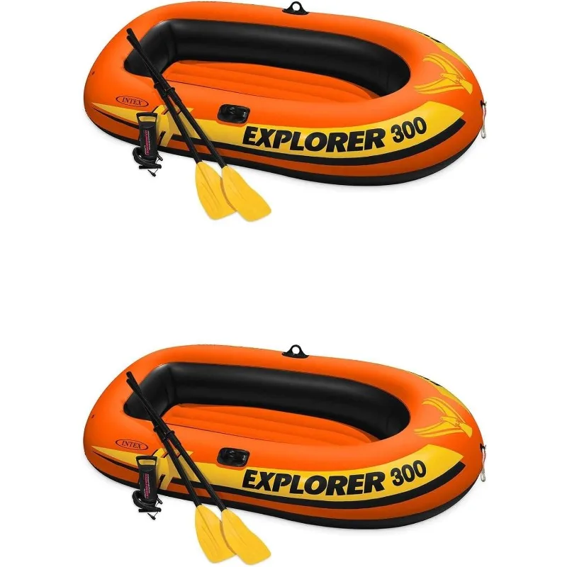 Intex 58332EP Explorer 300 Inflatable Boat Set: Includes Deluxe Boat Oars and Mini Hand Pump – Dual Air Chambers
Intex 58332EP Explorer 300 Inflatable Boat Set: Includes Deluxe Boat Oars and Mini Hand Pump – Dual Air Chambers
