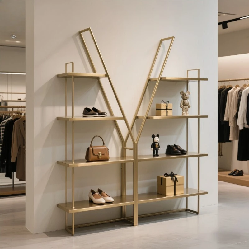 Boutique shoe and bag display rack metal rack bag display floor-to-ceiling simple display commercial shelf
Boutique shoe and bag display rack metal rack bag display floor-to-ceiling simple display commercial shelf