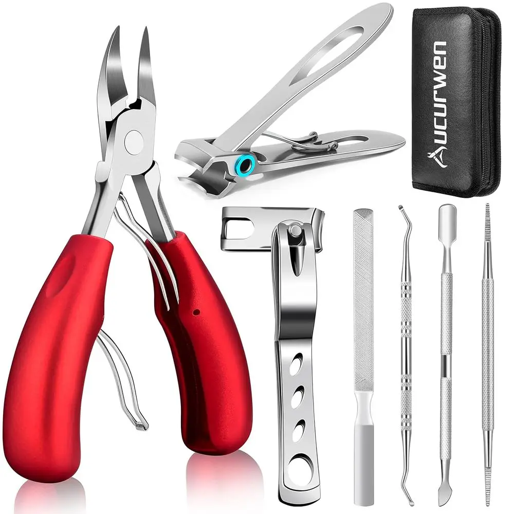 Thick Toenail Clippers Set with Long Handle for Adult Pedicure and Ingrown Nail Care
Thick Toenail Clippers Set with Long Handle for Adult Pedicure and Ingrown Nail Care