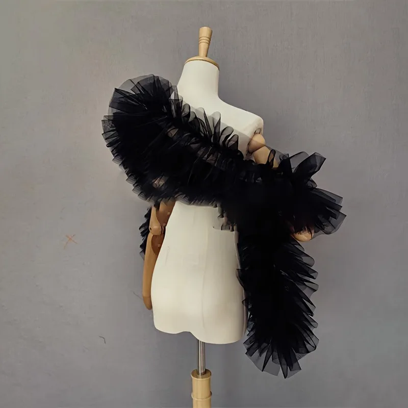 Black fluffy gauze shawl bride wedding photography photo stage catwalk multi-purpose mesh accessories
Black fluffy gauze shawl bride wedding photography photo stage catwalk multi-purpose mesh accessories
