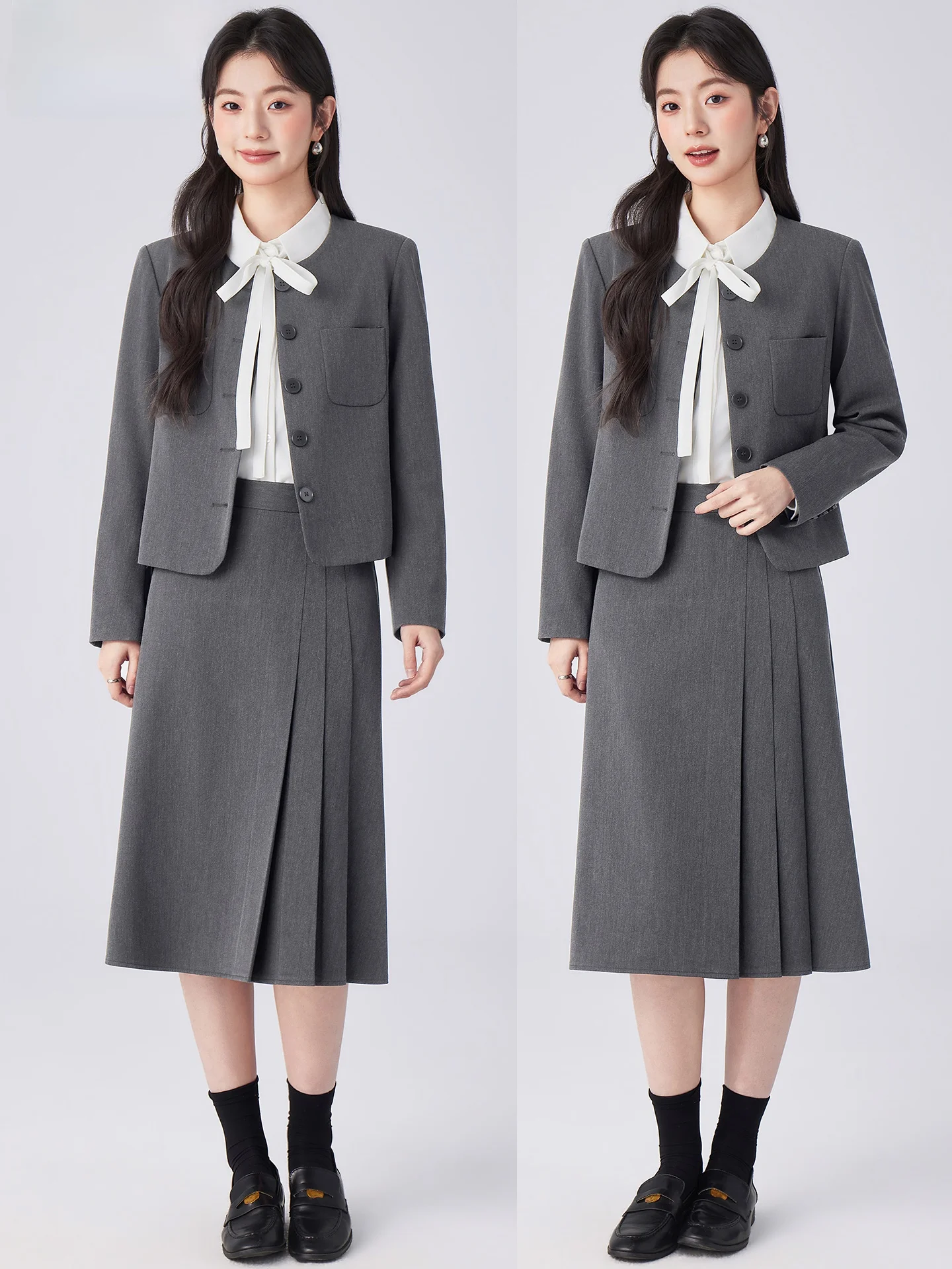 Женский деловой костюм-двойка для весны и осени, для собеседований, профессиональный, приталенный, с длинными рукавами, на пуговицах, с дизайнерскими элементами
Женский деловой костюм-двойка для весны и осени, для собеседований, профессиональный, приталенный, с длинными рукавами, на пуговицах, с дизайнерскими элементами