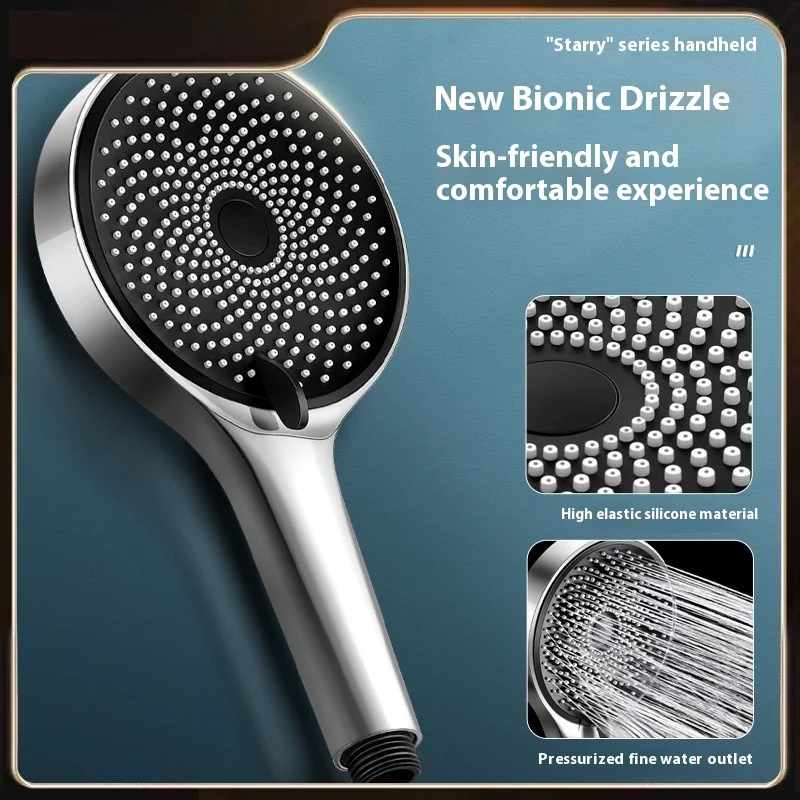 Starry Sky High-Pressure Handheld Shower Set - Gray 3-Function Push-Button Spray Gun
Starry Sky High-Pressure Handheld Shower Set - Gray 3-Function Push-Button Spray Gun