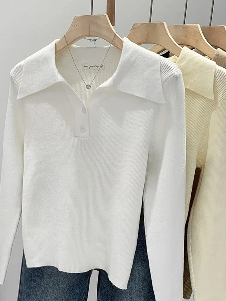 Chic Autumn Women's Pullovers New Knitted Solid Fashion Simple Casual Femalelovers with Basic Sleeve Polo Neck Sweaters
Chic Autumn Women's Pullovers New Knitted Solid Fashion Simple Casual Femalelovers with Basic Sleeve Polo Neck Sweaters