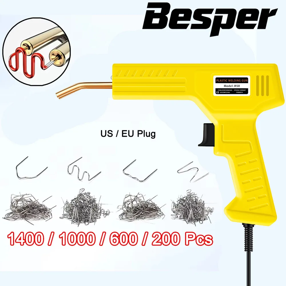 Portable Plastic Welding Kit Hot Stapler with Hot Staples, Assistive Cutter for Plastic Crack Repair, Car Bumper Repair
Portable Plastic Welding Kit Hot Stapler with Hot Staples, Assistive Cutter for Plastic Crack Repair, Car Bumper Repair