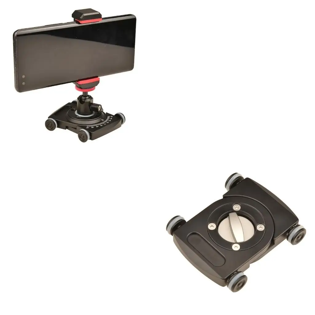 Tabletop Camera Car Slider with Ball Head and Phone Clamp for Camera
Tabletop Camera Car Slider with Ball Head and Phone Clamp for Camera