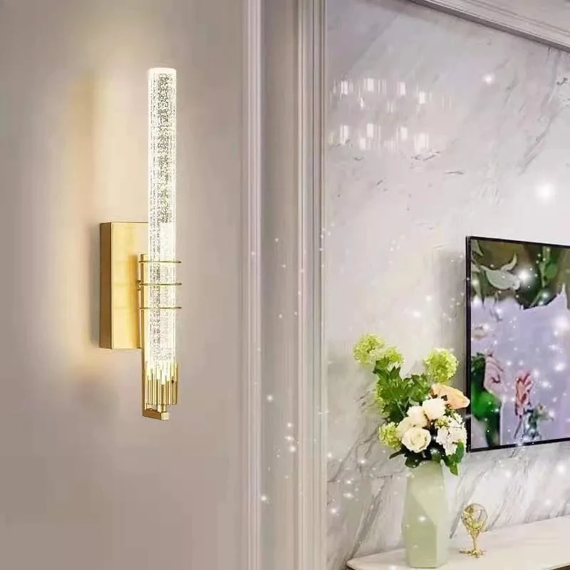 LED Light Modern Wall Light Bedroom Bedside Living Room Wall Lamp Crystal Rod Nordic Aisle Corridor Interior Lighting Fixture
LED Light Modern Wall Light Bedroom Bedside Living Room Wall Lamp Crystal Rod Nordic Aisle Corridor Interior Lighting Fixture