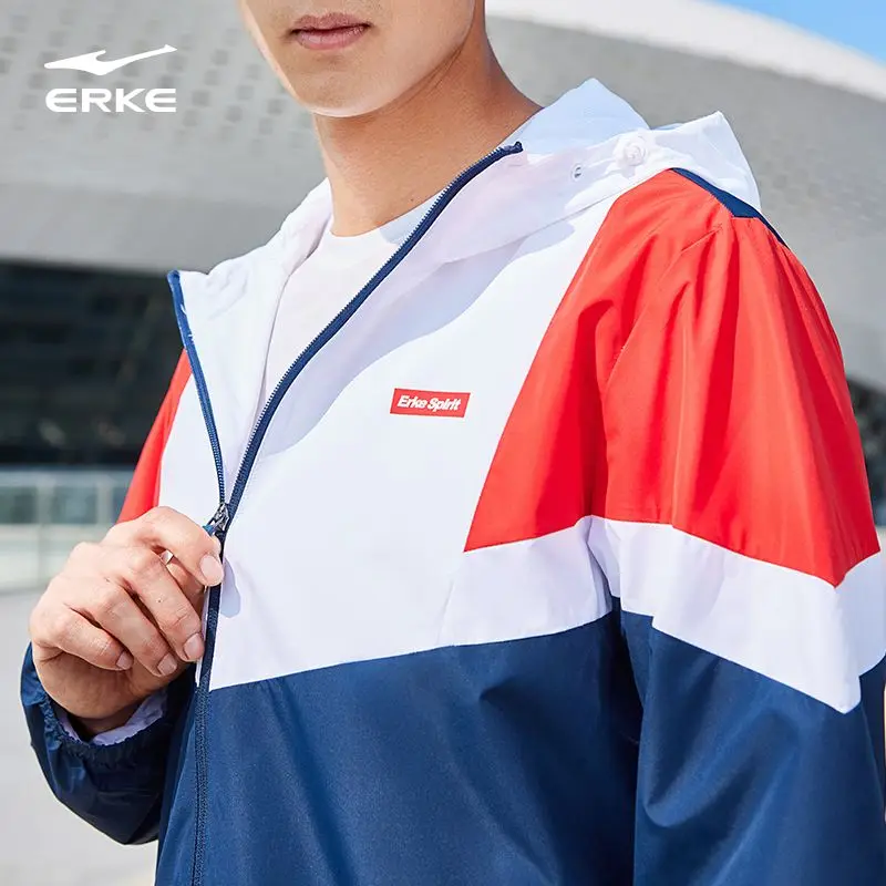 ERKE-Windproof Athletic Windbreaker for Men, Versatile Jacket, Polyester Hooded Overcoat, Running Sports, Windproof, New
ERKE-Windproof Athletic Windbreaker for Men, Versatile Jacket, Polyester Hooded Overcoat, Running Sports, Windproof, New
