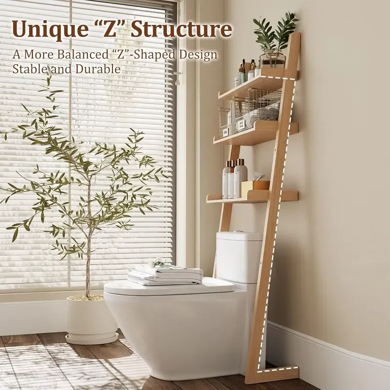 3-Tier Over-the-Toilet Solid Wood Modern Hotel Bathroom Storage Shelf Space-Saving Freestanding Organizer Rack Bathroom
3-Tier Over-the-Toilet Solid Wood Modern Hotel Bathroom Storage Shelf Space-Saving Freestanding Organizer Rack Bathroom